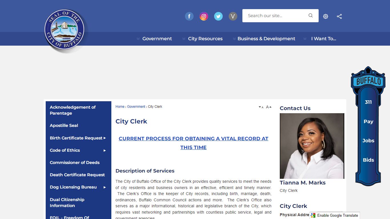 City Clerk | Buffalo, NY